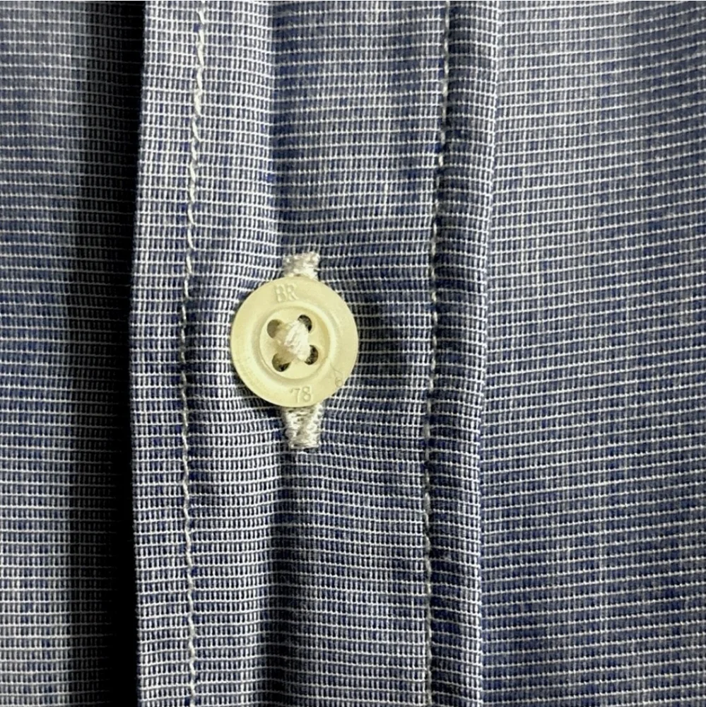 BANANA REPUBLIC Blue Custom 078 Wash Camden Fit Button Down Dress Shirt